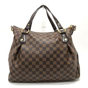 Louis Vuitton Evora MM Canvas Handbag Damier Brown
